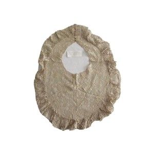 Vintage 20's? Lace Collar Greenish Hue Estate Find Pull Over Floral Ruffled